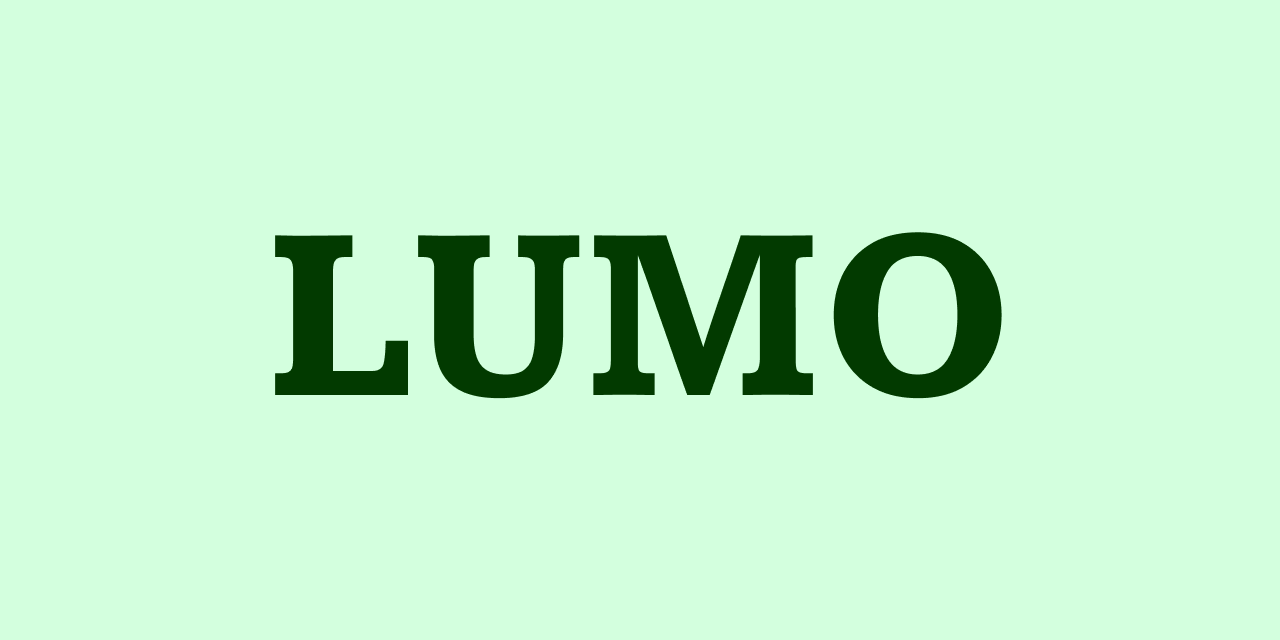 Banner with the word LUMO on it